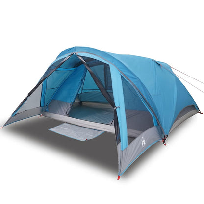 vidaXL Camping Tent Cabin 4-Person Blue Waterproof - 43776