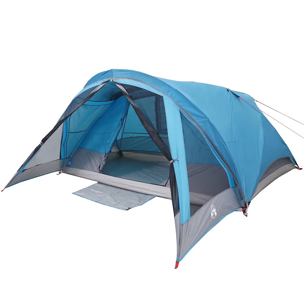 vidaXL Camping Tent Cabin 4-Person Blue Waterproof - 43776