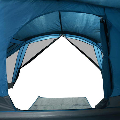 vidaXL Camping Tent Cabin 4-Person Blue Waterproof - 43776