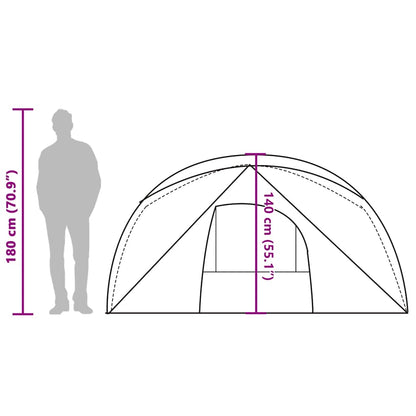 vidaXL Camping Tent Cabin 4-Person Blue Waterproof - 43776