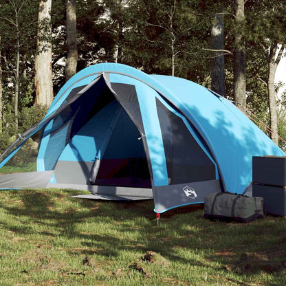 vidaXL Camping Tent Cabin 4-Person Blue Waterproof - 43776
