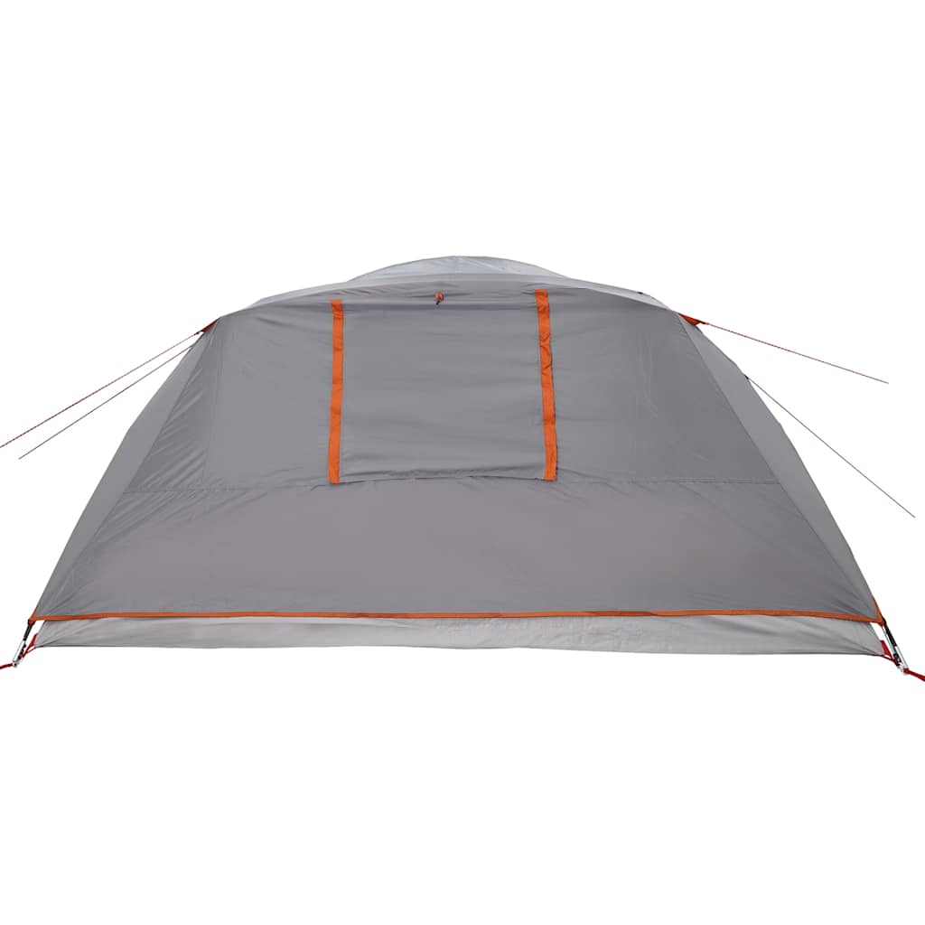vidaXL Camping Tent Cabin 4-Person Grey and Orange Waterproof - 43787