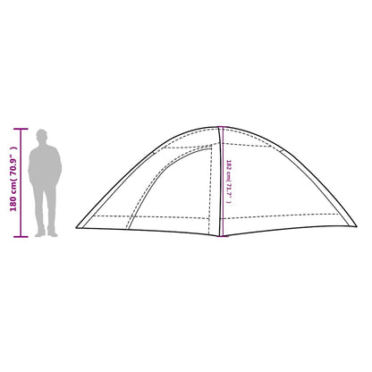vidaXL Camping Tent 8-Person Green Waterproof