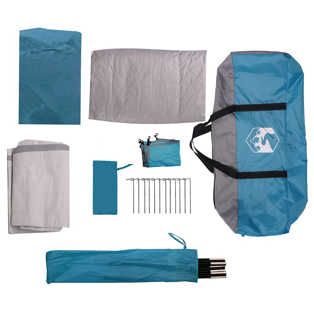 vidaXL Camping Tent 8-Person Blue Waterproof