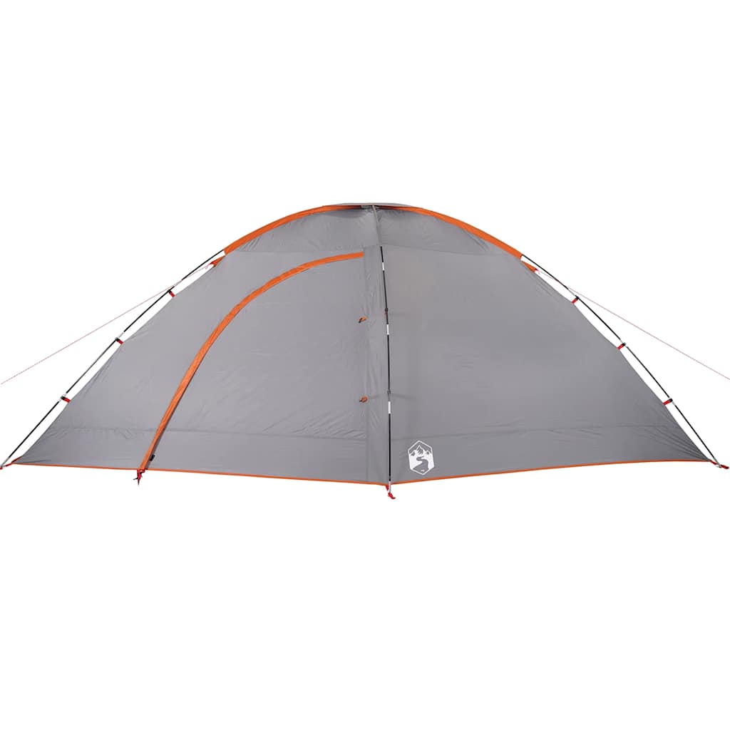 vidaXL Camping Tent 8-Person Grey and Orange Waterproof