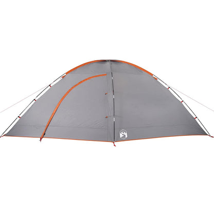 vidaXL Camping Tent 8-Person Grey and Orange Waterproof
