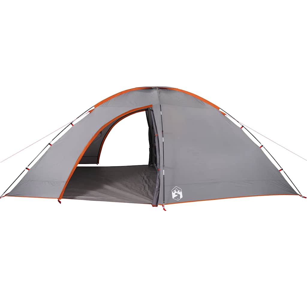 vidaXL Camping Tent 8-Person Grey and Orange Waterproof