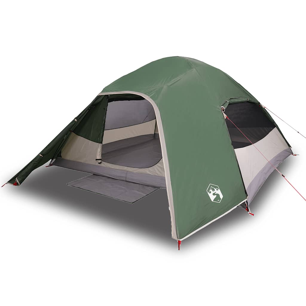 vidaXL Camping Tent Dome 4-Person Green Waterproof - 43803