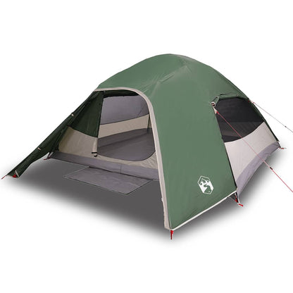 vidaXL Camping Tent Dome 4-Person Green Waterproof - 43803