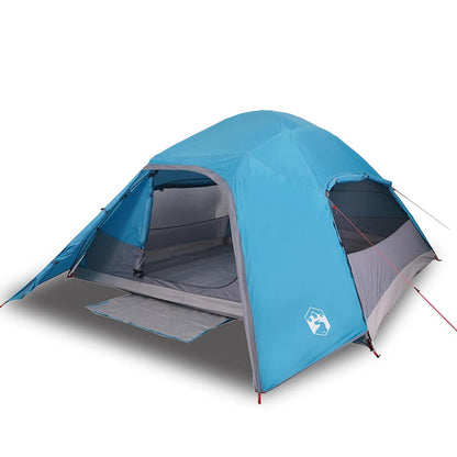 vidaXL Camping Tent Dome 4-Person Blue Waterproof - 43816