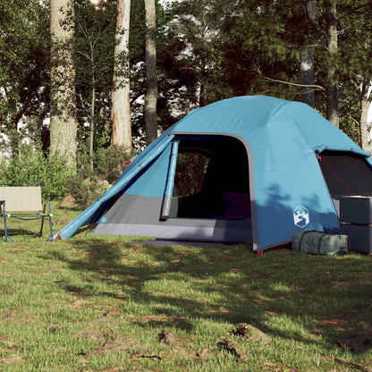 vidaXL Camping Tent Dome 4-Person Blue Waterproof - 43816