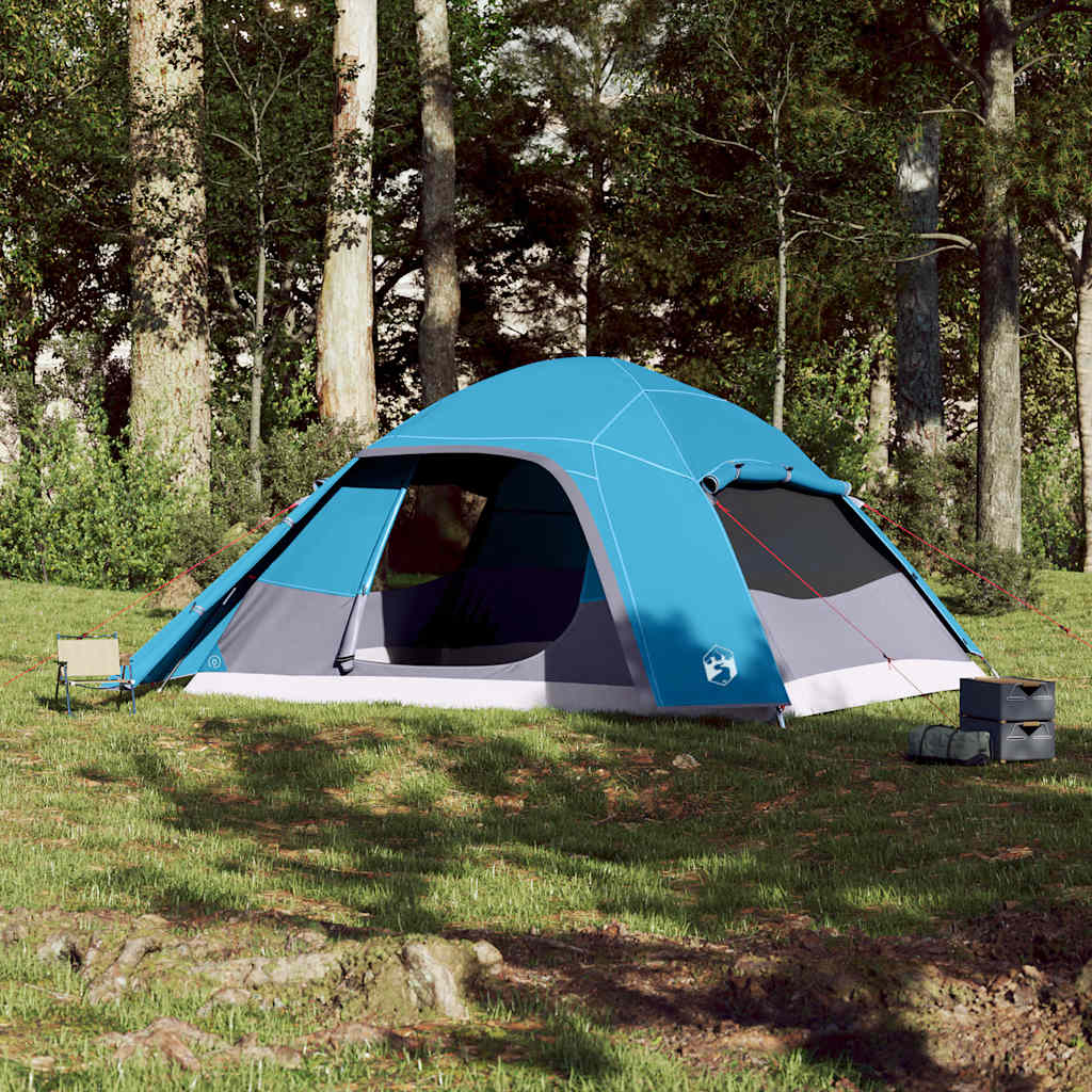 vidaXL Family Tent Dome 6-Person Blue Waterproof - 43840