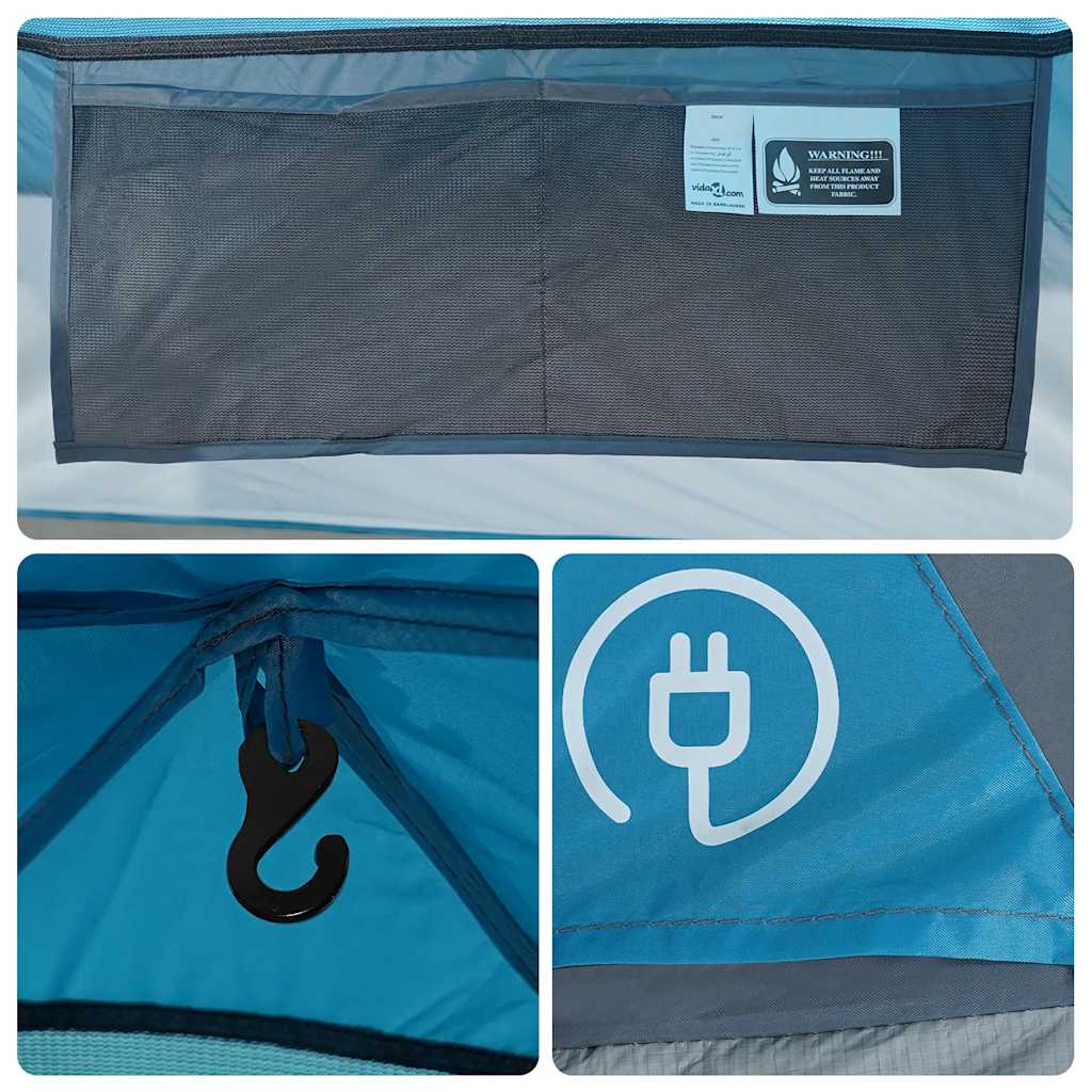 vidaXL Family Tent Dome 6-Person Blue Waterproof - 43840