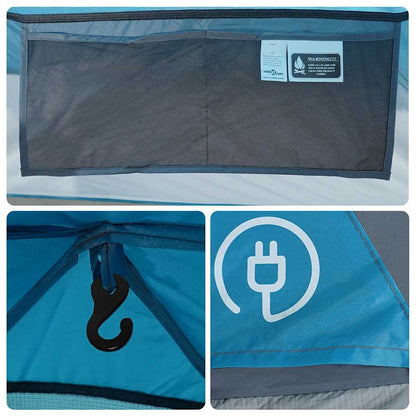 vidaXL Family Tent Dome 6-Person Blue Waterproof - 43840