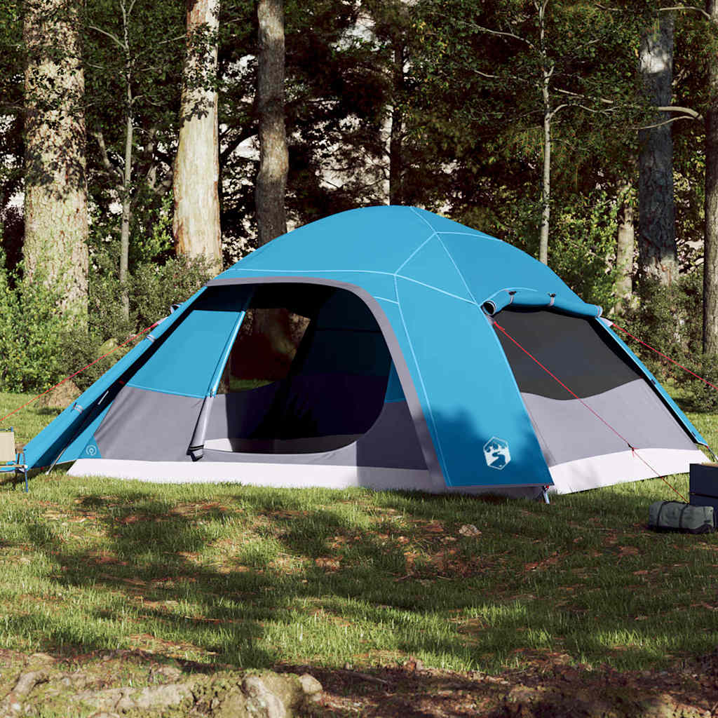 vidaXL Family Tent Dome 6-Person Blue Waterproof - 43840