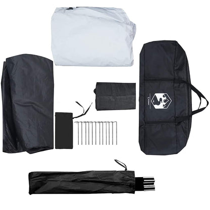 vidaXL Family Tent Dome 6-Person White Blackout Fabric Waterproof - 43843