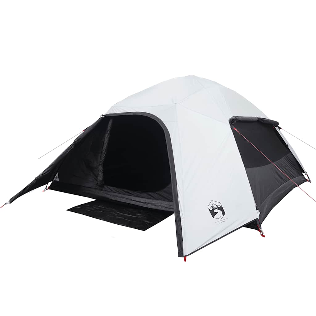 vidaXL Family Tent Dome 6-Person White Blackout Fabric Waterproof - 43843