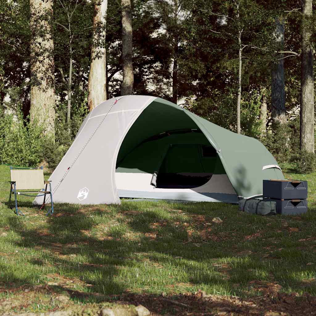 vidaXL Camping Tent Dome 4-Person Green Waterproof - 43854