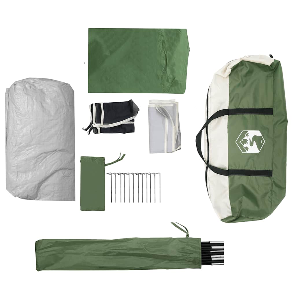 vidaXL Camping Tent Dome 4-Person Green Waterproof - 43854