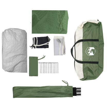vidaXL Camping Tent Dome 4-Person Green Waterproof - 43854