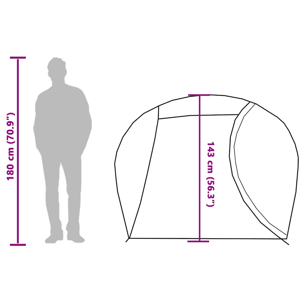 vidaXL Camping Tent Dome 4-Person Green Waterproof - 43854