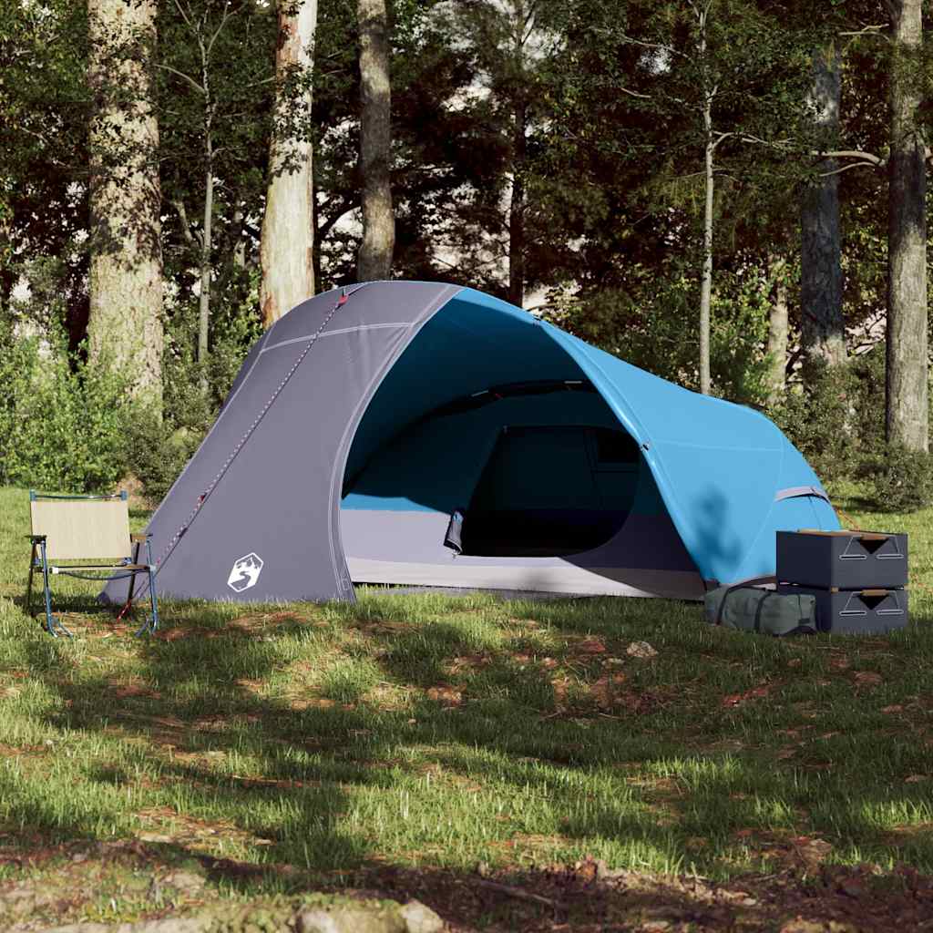vidaXL Camping Tent Dome 4-Person Blue Waterproof - 43863