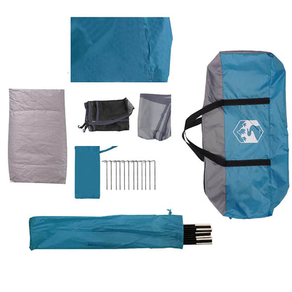 vidaXL Camping Tent Dome 4-Person Blue Waterproof - 43863