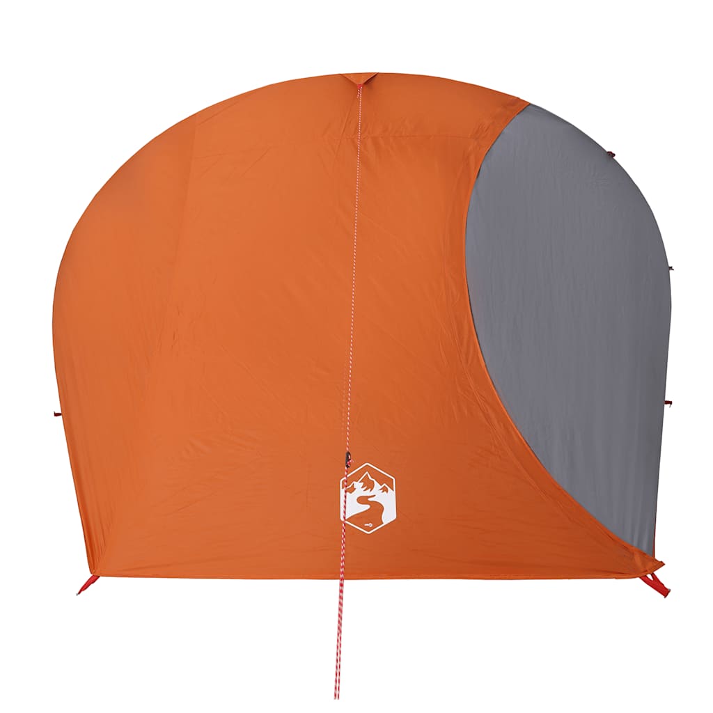 vidaXL Camping Tent Dome 4-Person Grey and Orange Waterproof - 43868