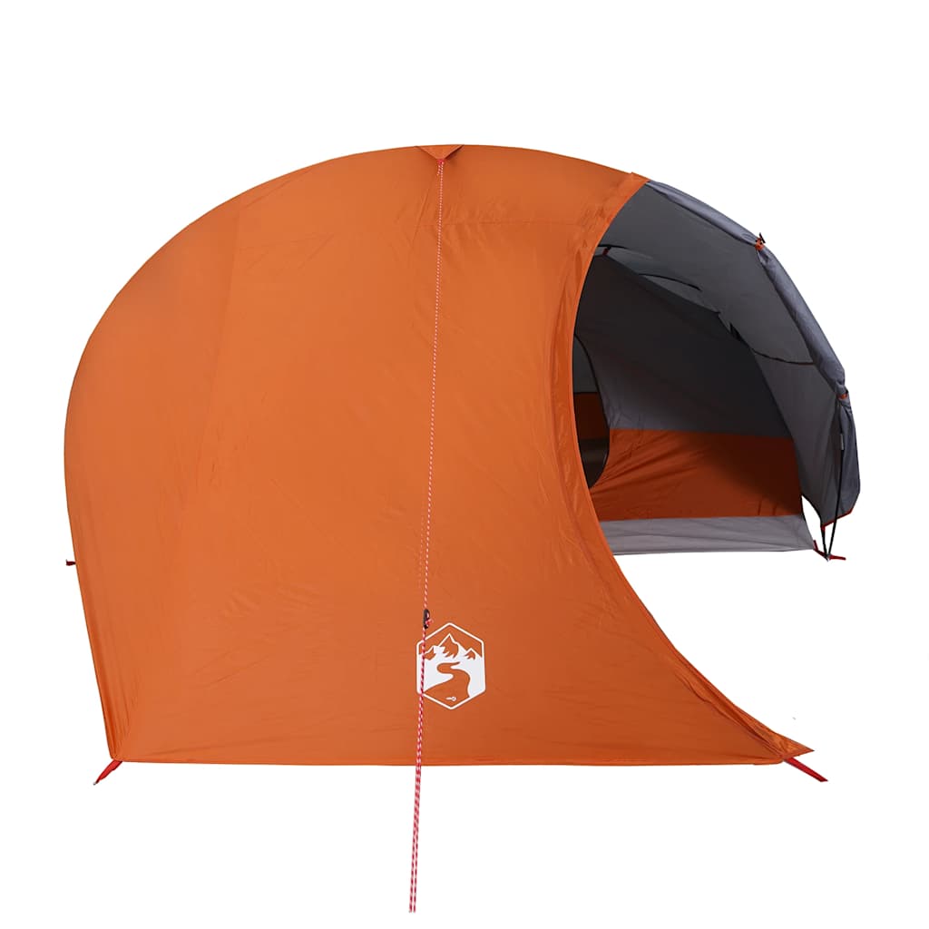 vidaXL Camping Tent Dome 4-Person Grey and Orange Waterproof - 43868