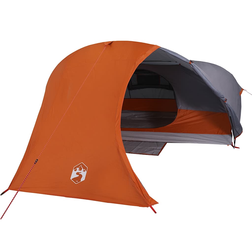 vidaXL Camping Tent Dome 4-Person Grey and Orange Waterproof - 43868