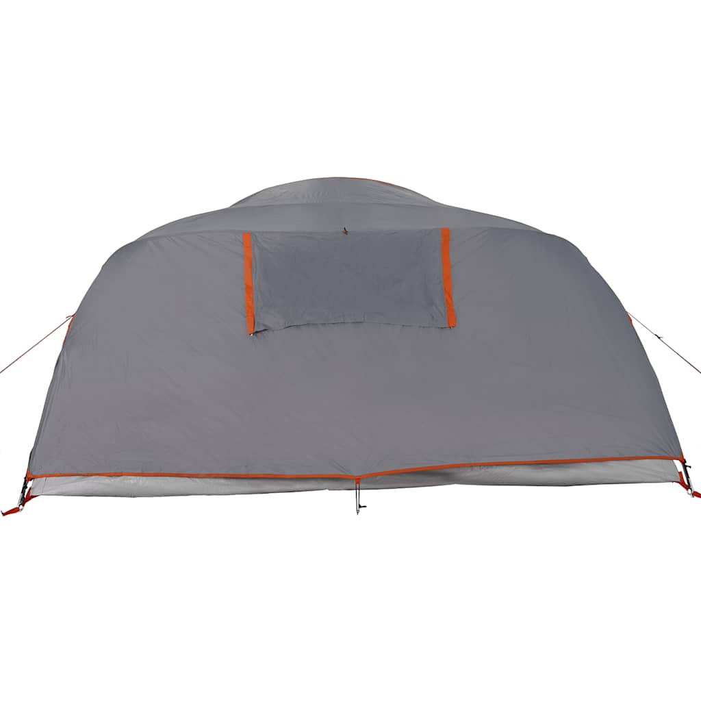 vidaXL Camping Tent Dome 4-Person Grey and Orange Waterproof - 43868