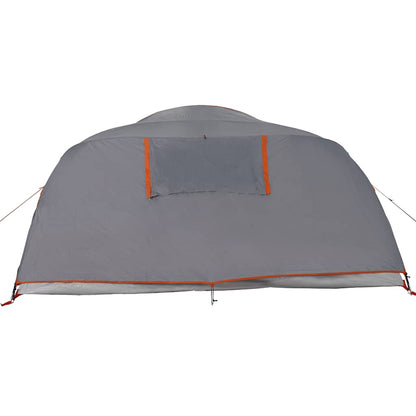 vidaXL Camping Tent Dome 4-Person Grey and Orange Waterproof - 43868
