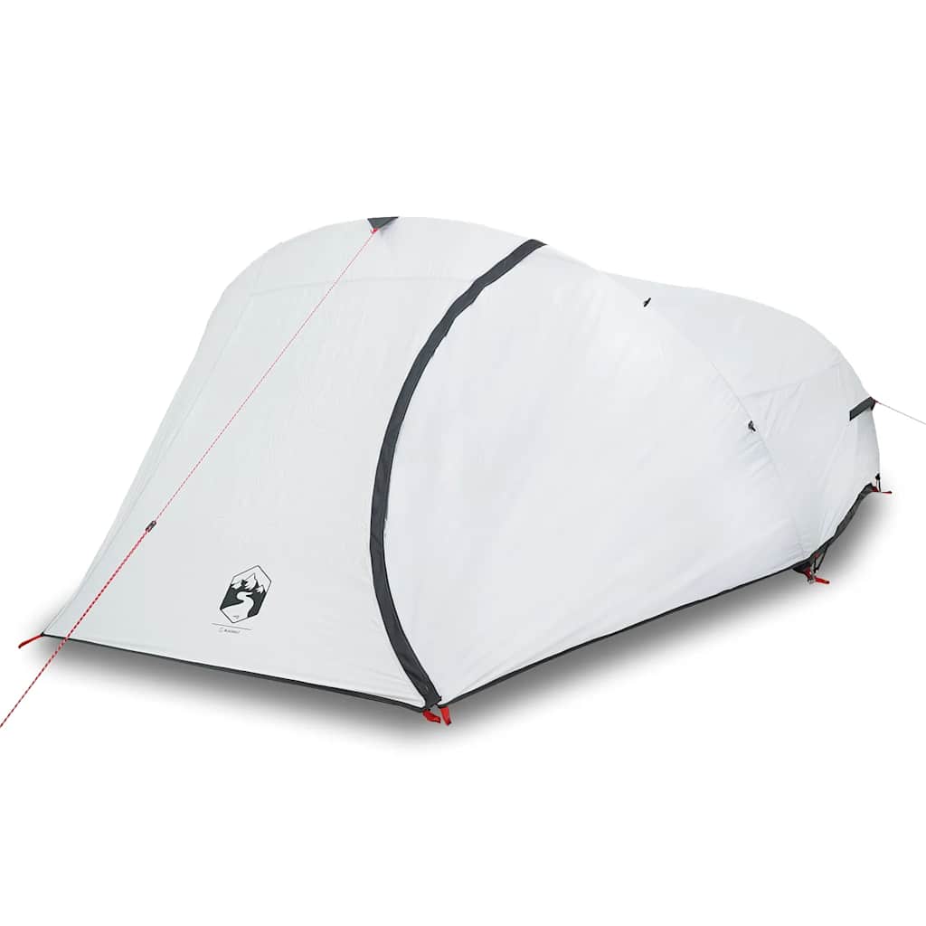vidaXL Camping Tent Dome 4-Person White Blackout Fabric Waterproof - 43877