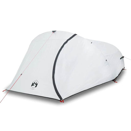 vidaXL Camping Tent Dome 4-Person White Blackout Fabric Waterproof - 43877