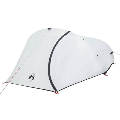 vidaXL Camping Tent Dome 4-Person White Blackout Fabric Waterproof - 43877