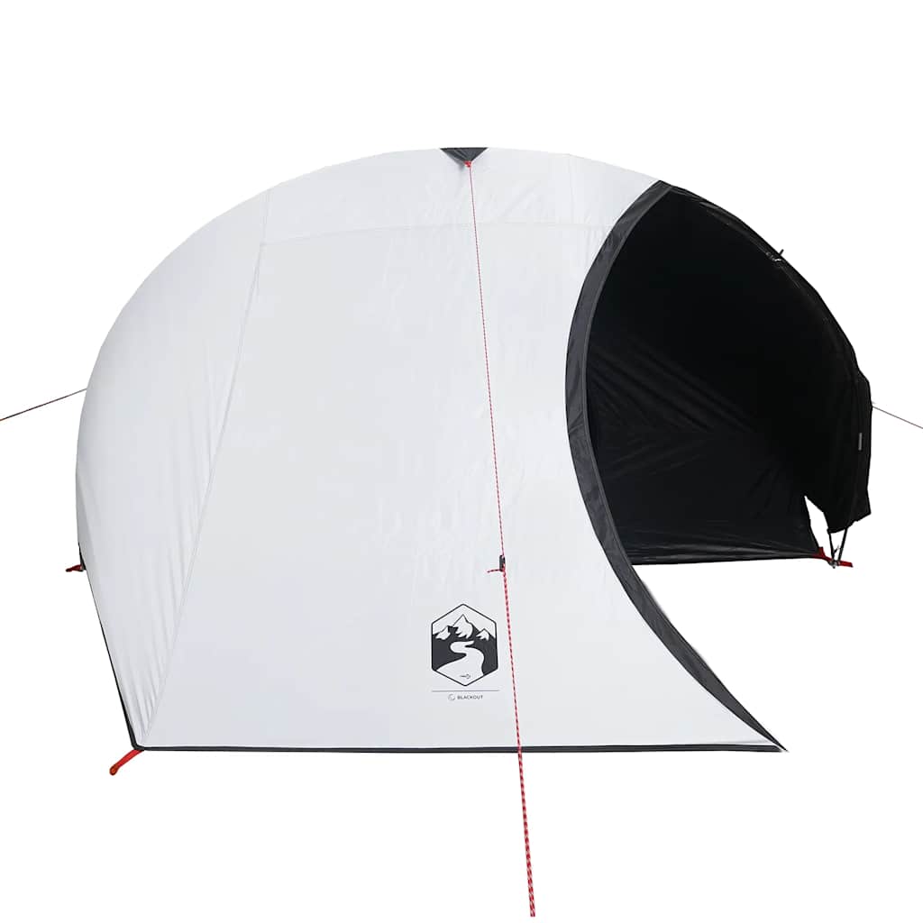 vidaXL Camping Tent Dome 4-Person White Blackout Fabric Waterproof - 43877