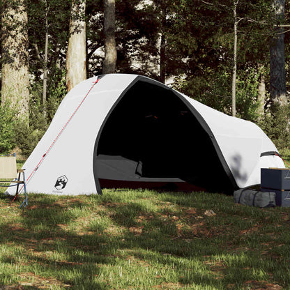 vidaXL Camping Tent Dome 4-Person White Blackout Fabric Waterproof - 43877