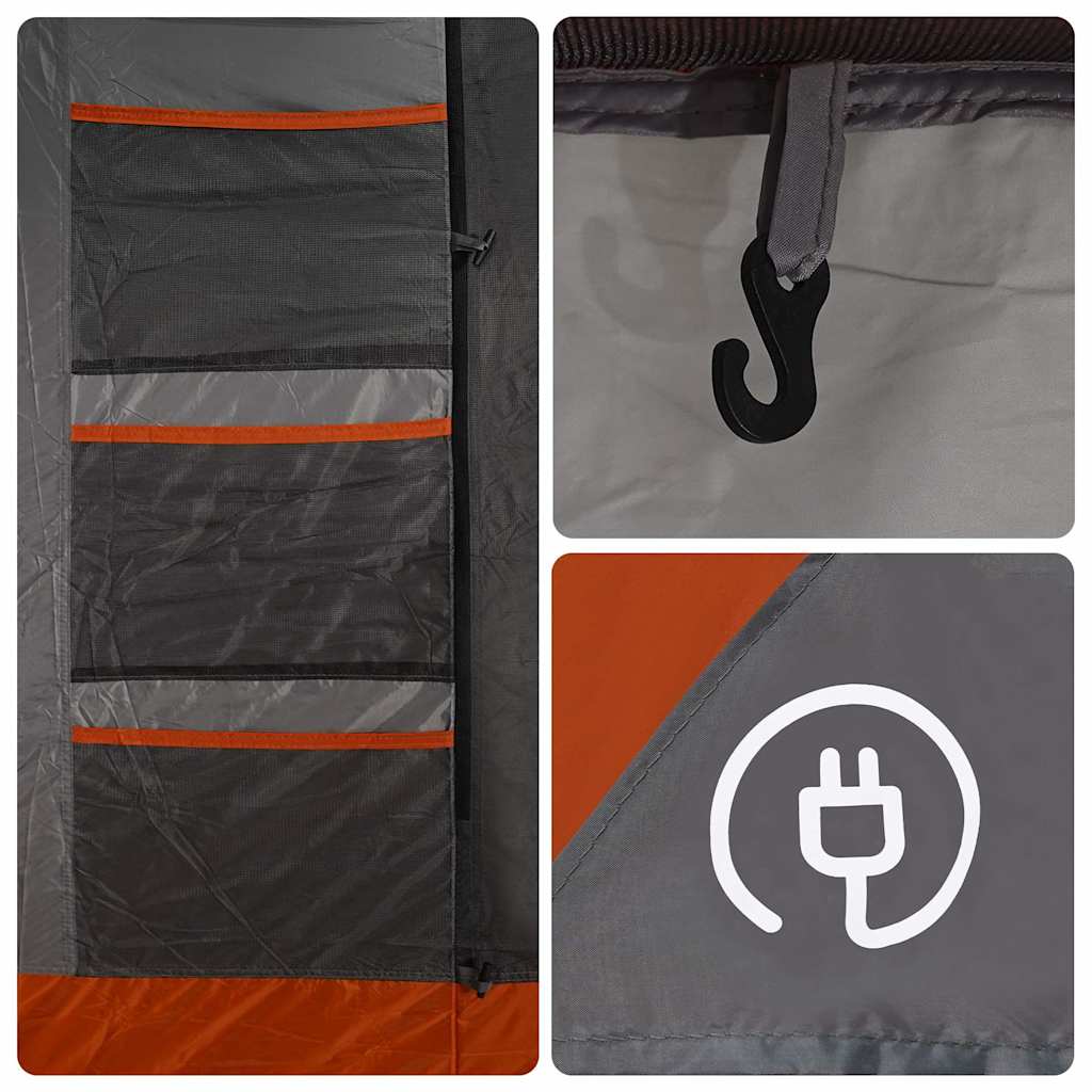vidaXL Family Tent 6-Person Grey Waterproof