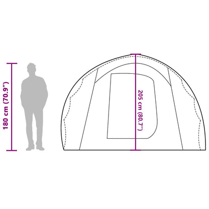 vidaXL Family Tent 6-Person Grey Waterproof