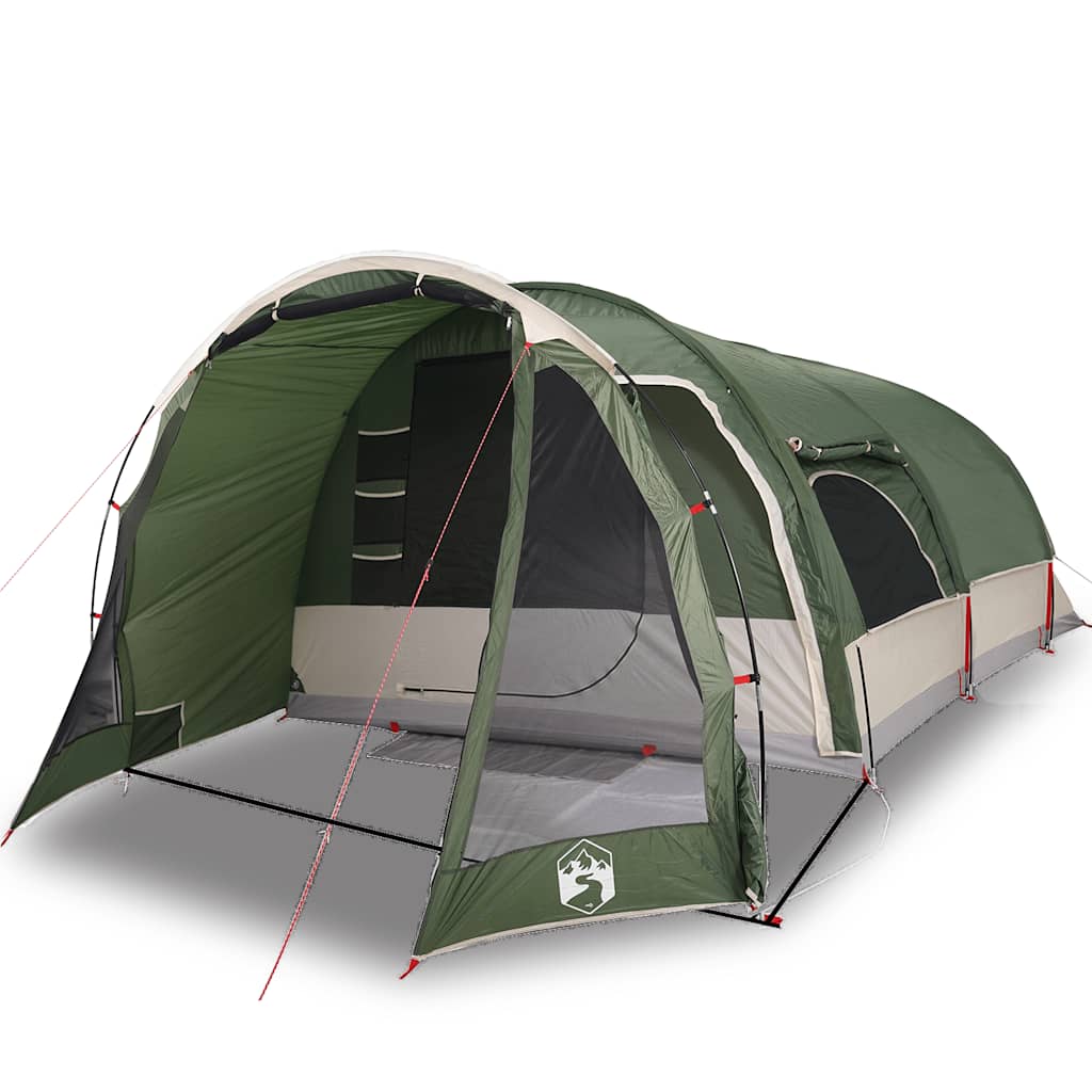 vidaXL Family Tent Tunnel 8-Person Green Waterproof - 43895