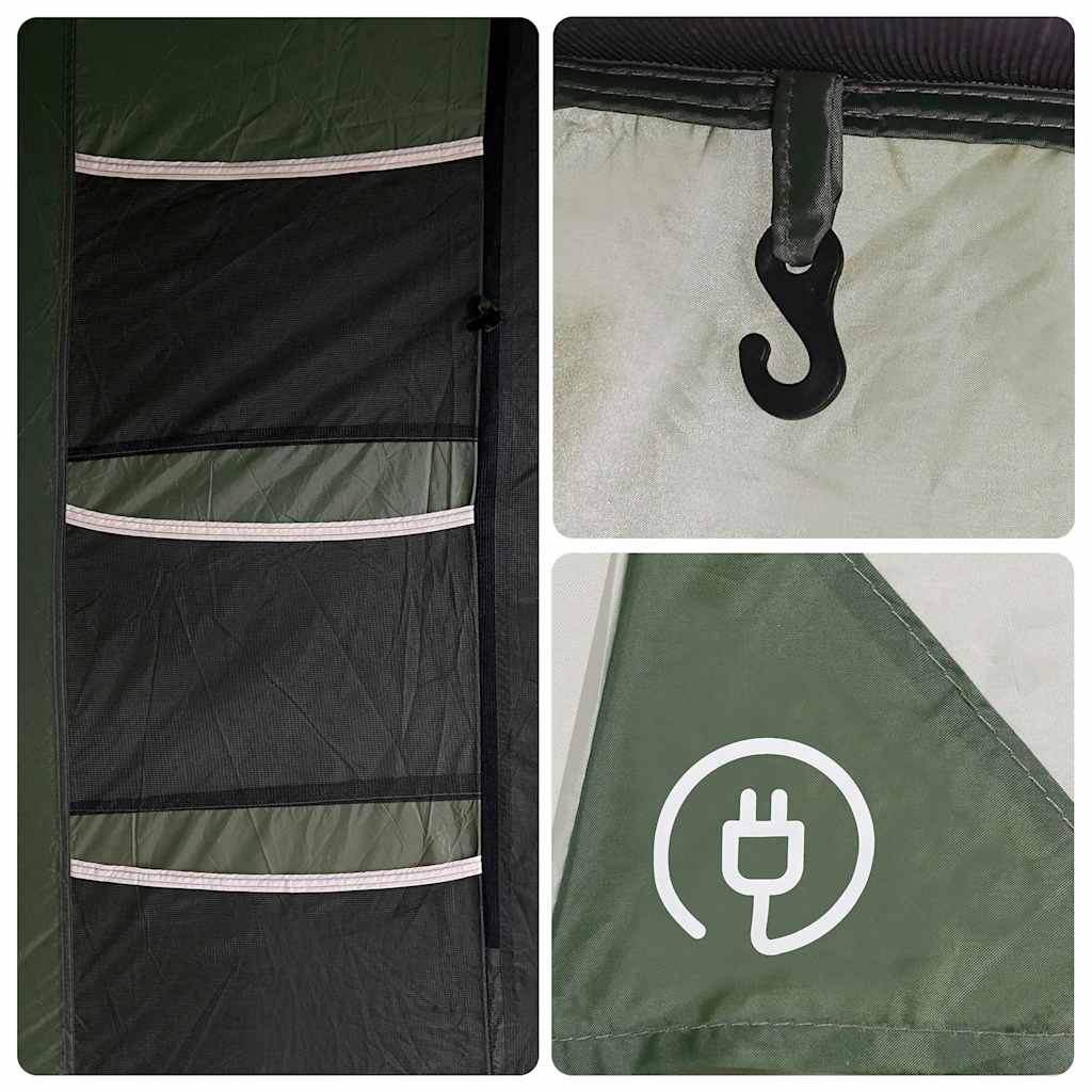 vidaXL Family Tent Tunnel 8-Person Green Waterproof - 43895