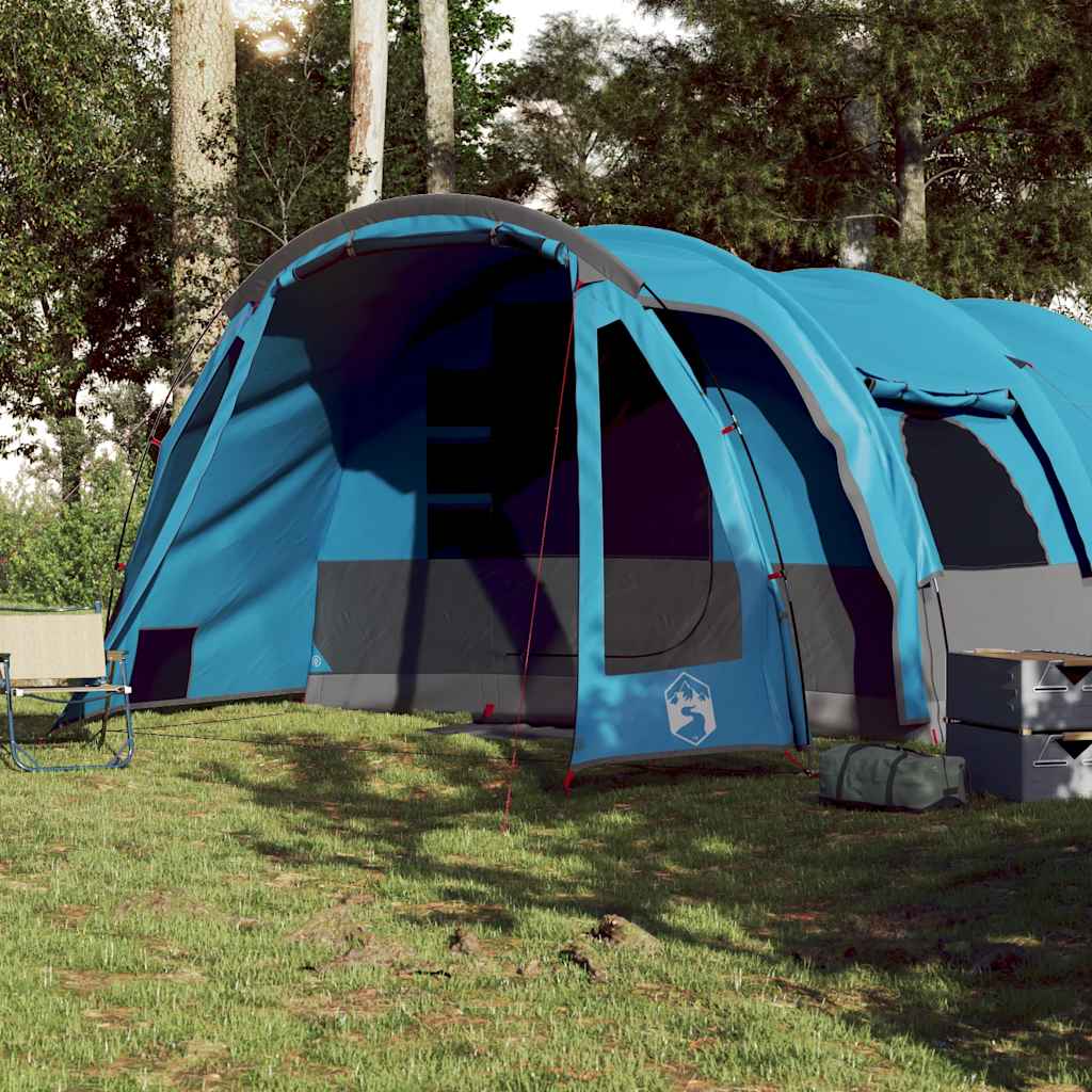 vidaXL Family Tent Tunnel 8-Person Blue Waterproof - 43896
