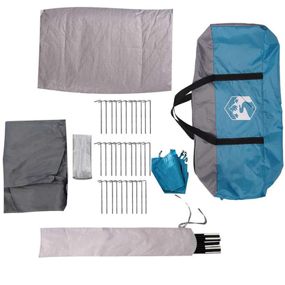 vidaXL Family Tent Tunnel 8-Person Blue Waterproof - 43896