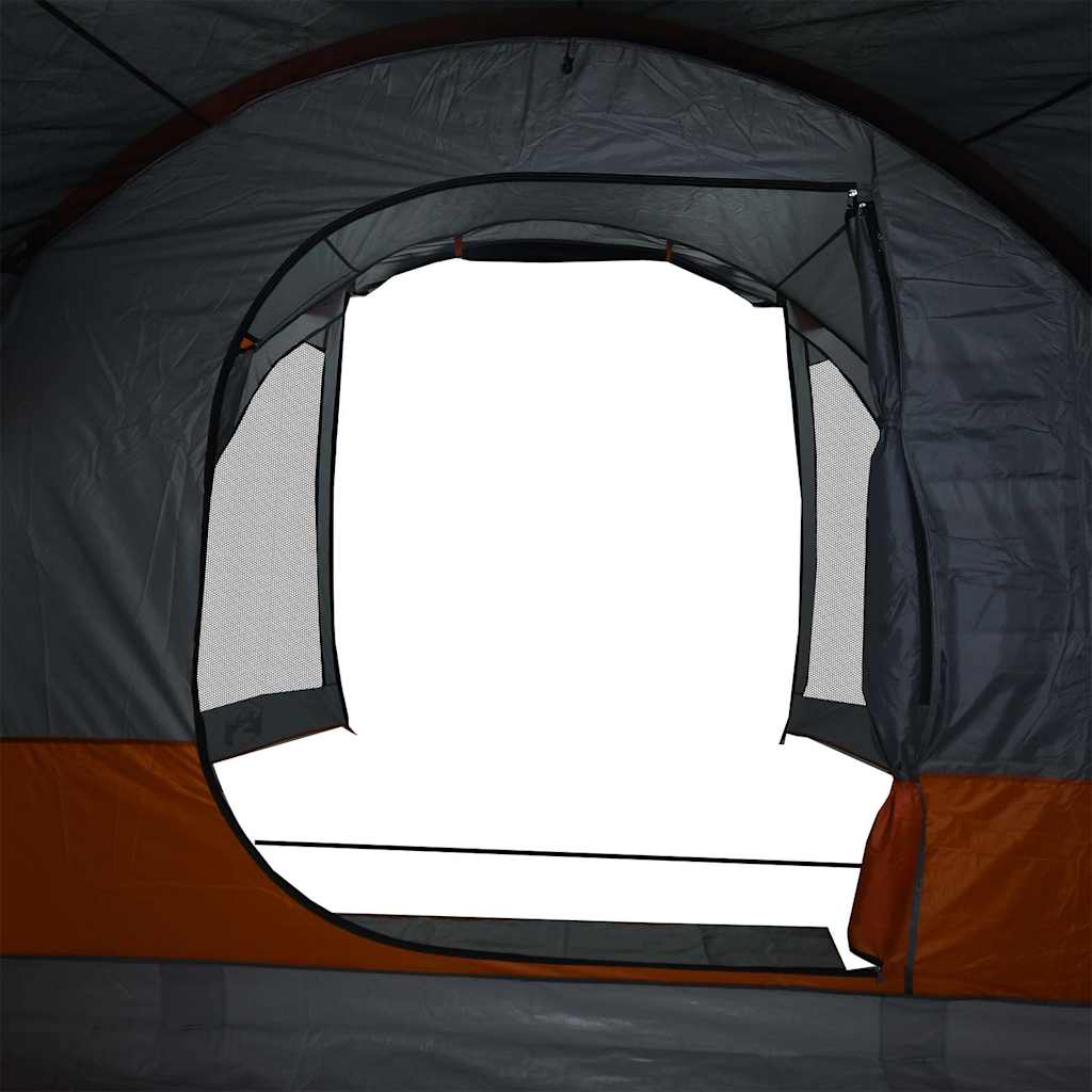 vidaXL Family Tent Tunnel 8-Person Grey Waterproof