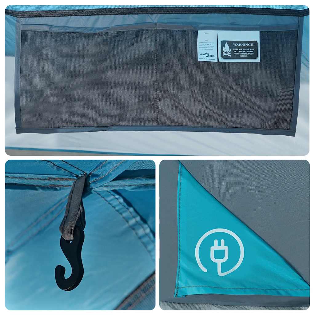 vidaXL Family Tent Tipi 8-Person Blue Waterproof - 43904
