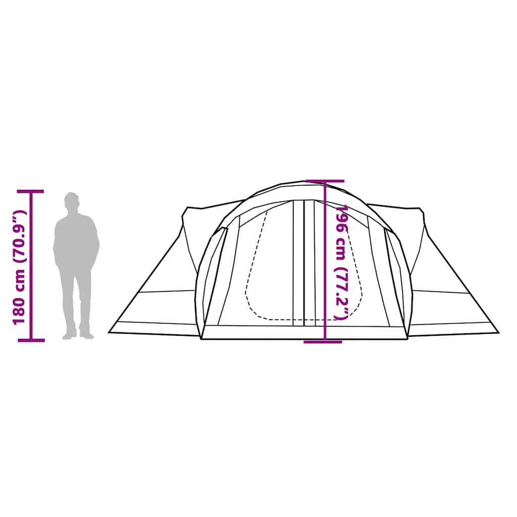 vidaXL Family Tent Tipi 8-Person Blue Waterproof - 43904