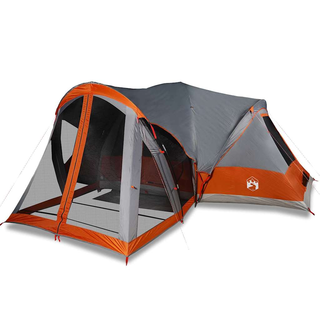vidaXL Family Tent Tipi 8-Person Grey and Orange Waterproof - 43905