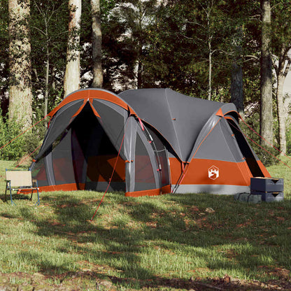 vidaXL Family Tent Tipi 8-Person Grey and Orange Waterproof - 43905