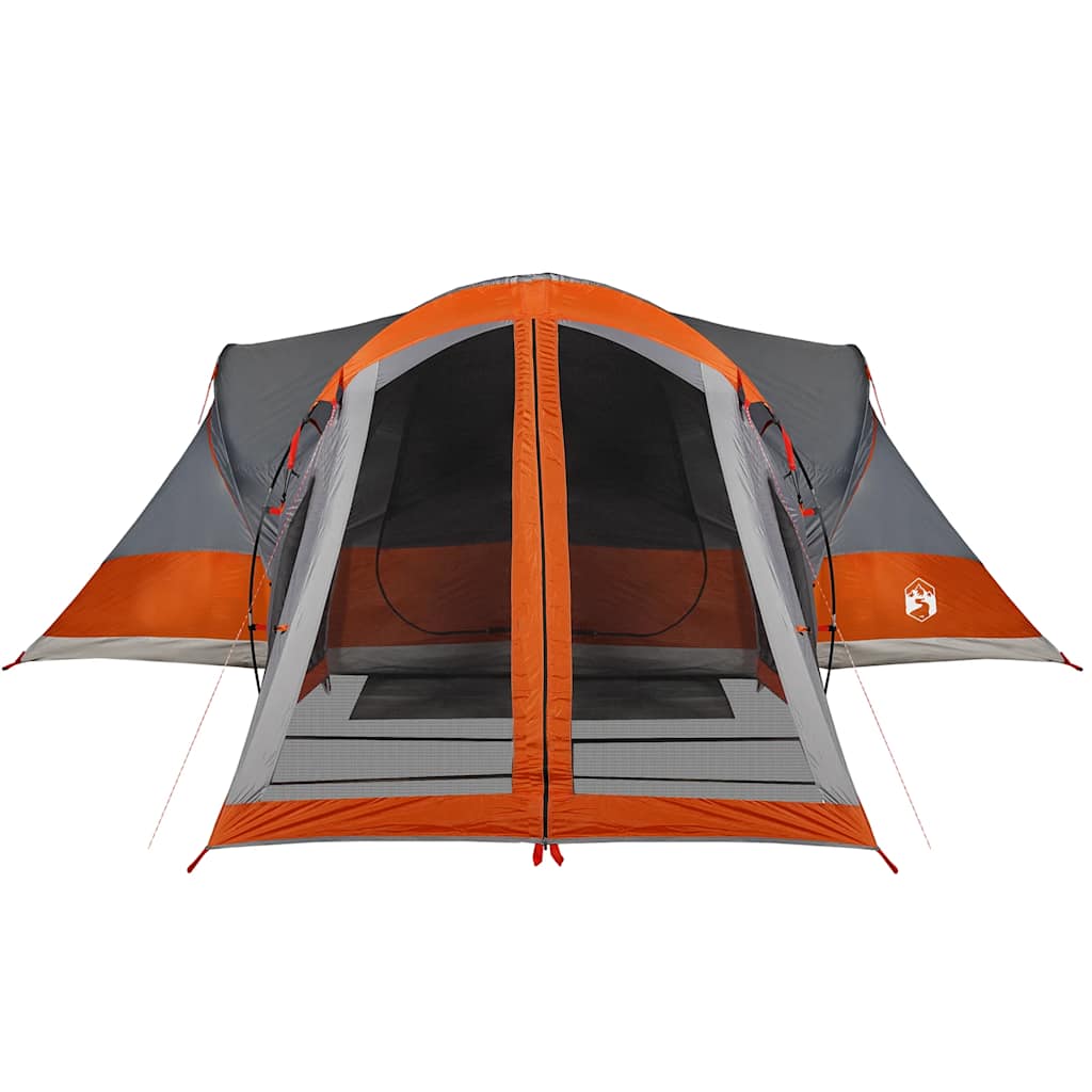 vidaXL Family Tent Tipi 8-Person Grey and Orange Waterproof - 43905