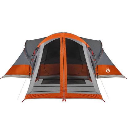 vidaXL Family Tent Tipi 8-Person Grey and Orange Waterproof - 43905